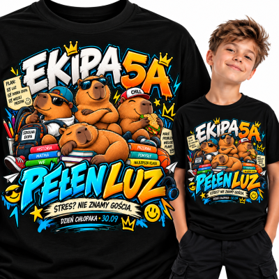 KOSZULKA DZIECIĘCA DZIEŃ CHŁOPAKA ekipa kapibary